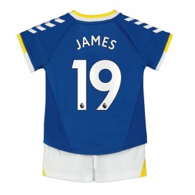 Jalkapallo Pelipaidat Everton James Rodriguez 19 Lasten Kotipaita 2021-2022 Lyhythihainen